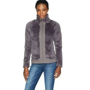 The North Face Womens MEDIUM Furry Fleece Soft Cozy Midweight Coat Jacket